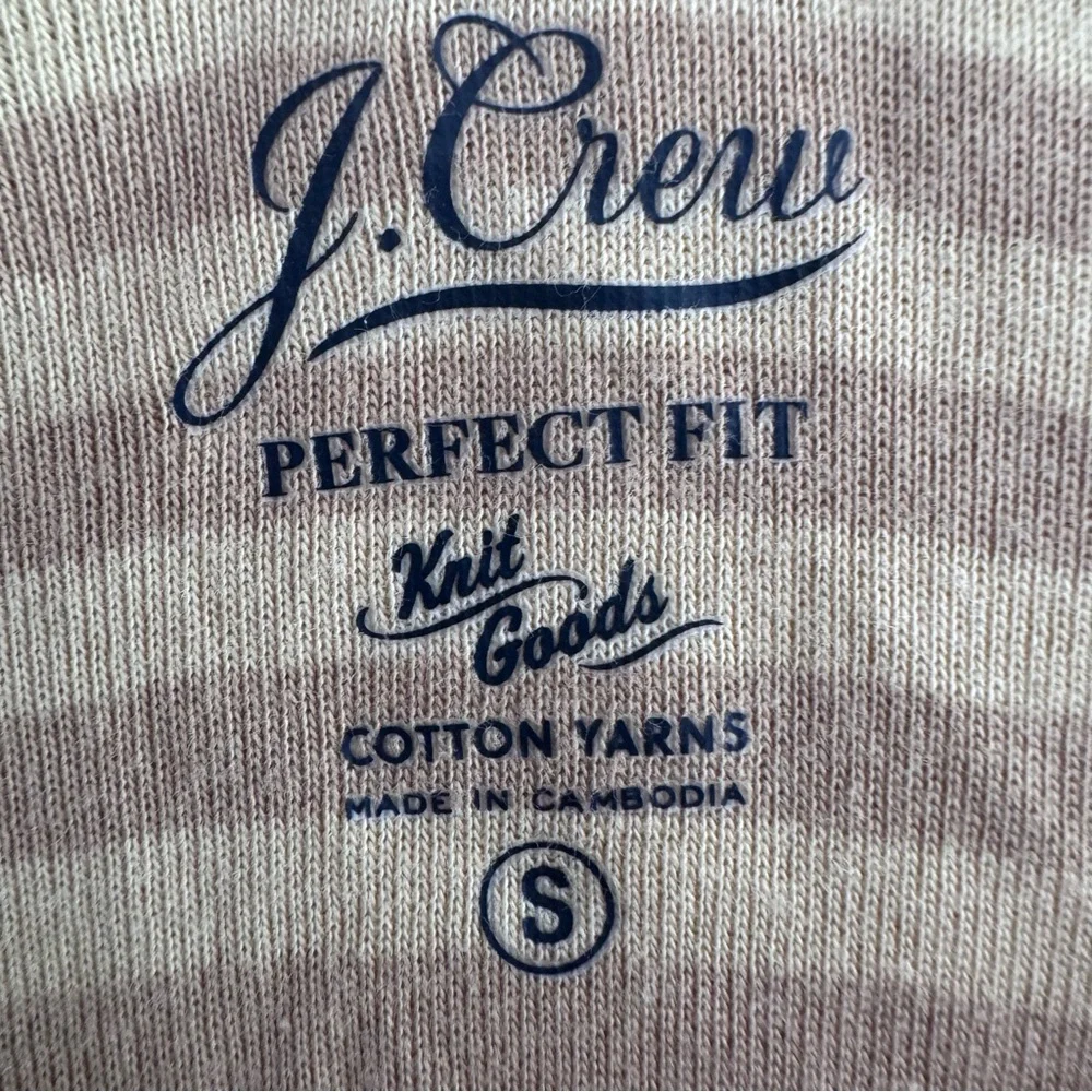J. Crew Slim Perfect Long Sleeve Tee Long Cuffs Yellow Haze Muted Small